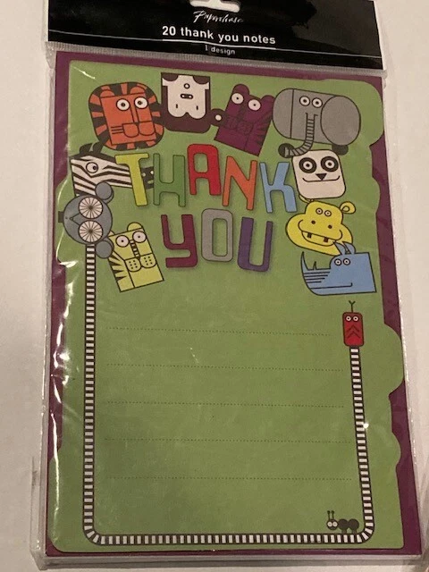 NEW Lot of 3 Thank You Notes for Kids: Groovy, Dino Notes, Animals - Image 2 of 4