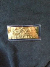 Dallas Cowboys vs. Baltimore Colts Super Bowl V 22kt Gold Ticket (NEW)