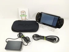 PSP 1000 Black Console w/Charger Soft case Tested Sony 0528I
