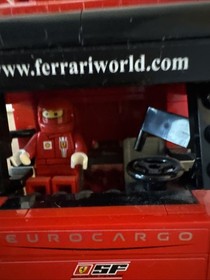 Old LEGO Racers Ferrari F1 Truck 8185  Blocks Transport Scuderia SF mini Fig