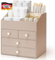 Vlando Make Up Organizer Mit 3 Schubladen, Schminktisch Organizer, Kosmetik Orga