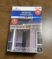 Façon de célébrer ! Patriotic 70 Mini Rideau Lumineux Intérieur/Extérieur
