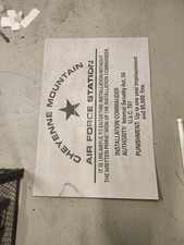 Cheyenne Mountain Air Force Station Sign Movie Prop