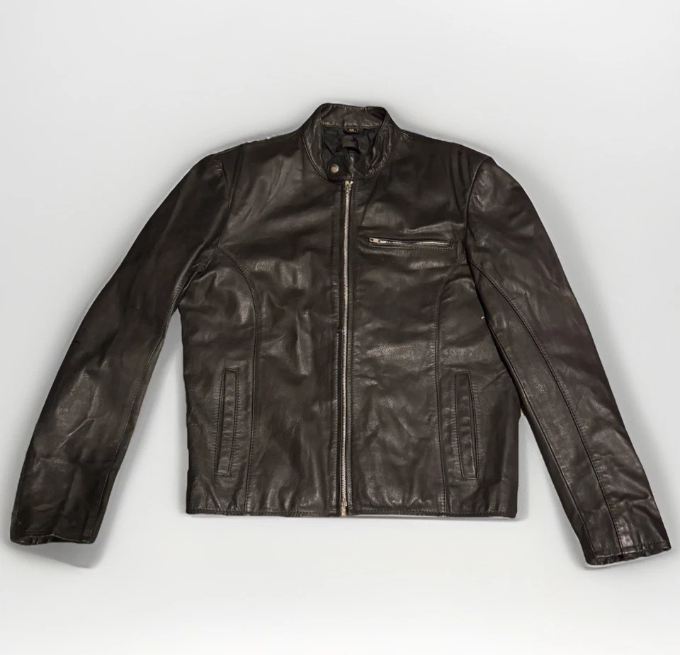 Vintage Harley-Davidson Leather Café Racer Jacket Men’s 44 — Heavy Cowhide Brawl - Image 2 of 4