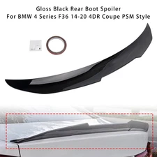 Gloss Black Rear Boot Spoiler For BMW 4 Series F36 14-20 4DR Coupe PSM Style U