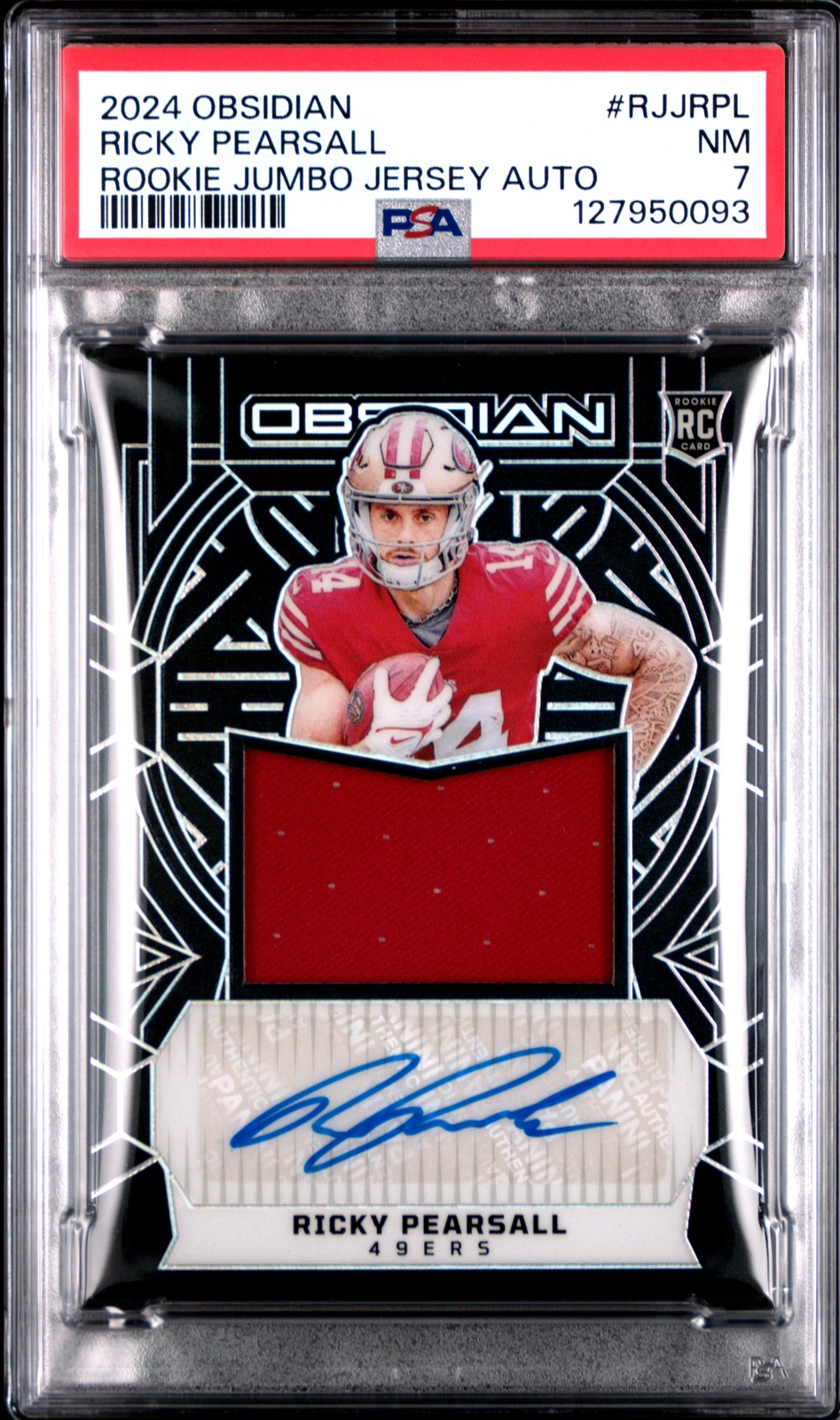 Ricky Pearsall Panini Obsidian Rookie Jumbo Jersey Autographs #RJJRPL Base