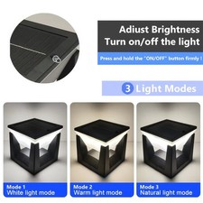 Modern Outdoor LED Column Pillar Lamp Garden Yard Landscape Post Street Light