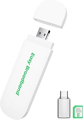 EIOTCLUB CAT4/4G LTE Dongle mit WiFi 6, USB A & USB C WLAN Modem mit SIM