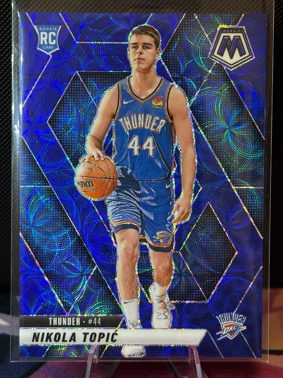2024-25 Panini Mosaic Basketball Nikola Topic International Blue Rookie #242 /35