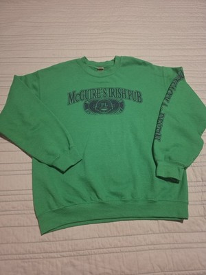 McGuire s Irish Pub Pensacola Destin Sweatshirt Mens Medium Green Crewneck