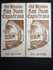 (2) Vintage  1960's Old Mission San Juan Capistrano Map & Guide Brochures — photo 1