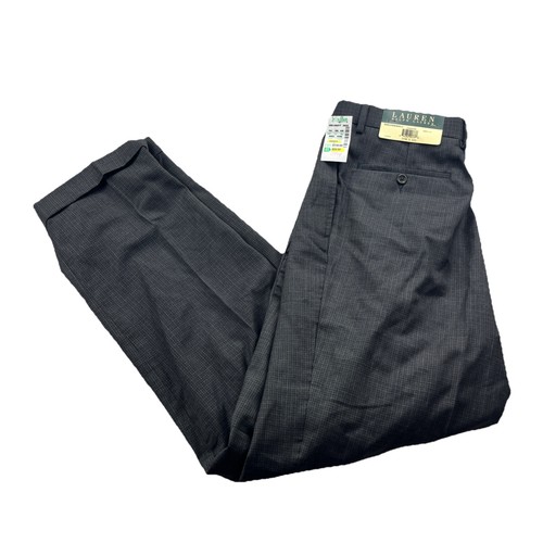 Vintage Lauren Ralph Lauren 100% Wool Pleated Dress Pants 34x32 NWT Stein Mart - Picture 2 of 7