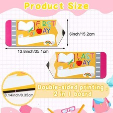 First  Last Day of School Sign - Double Sided Chalkboard Pencil Photo Prop