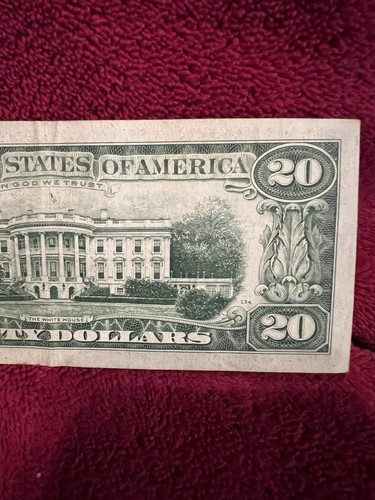 1969 Star Note ,twenty Dollar Bill - Picture 7 of 7