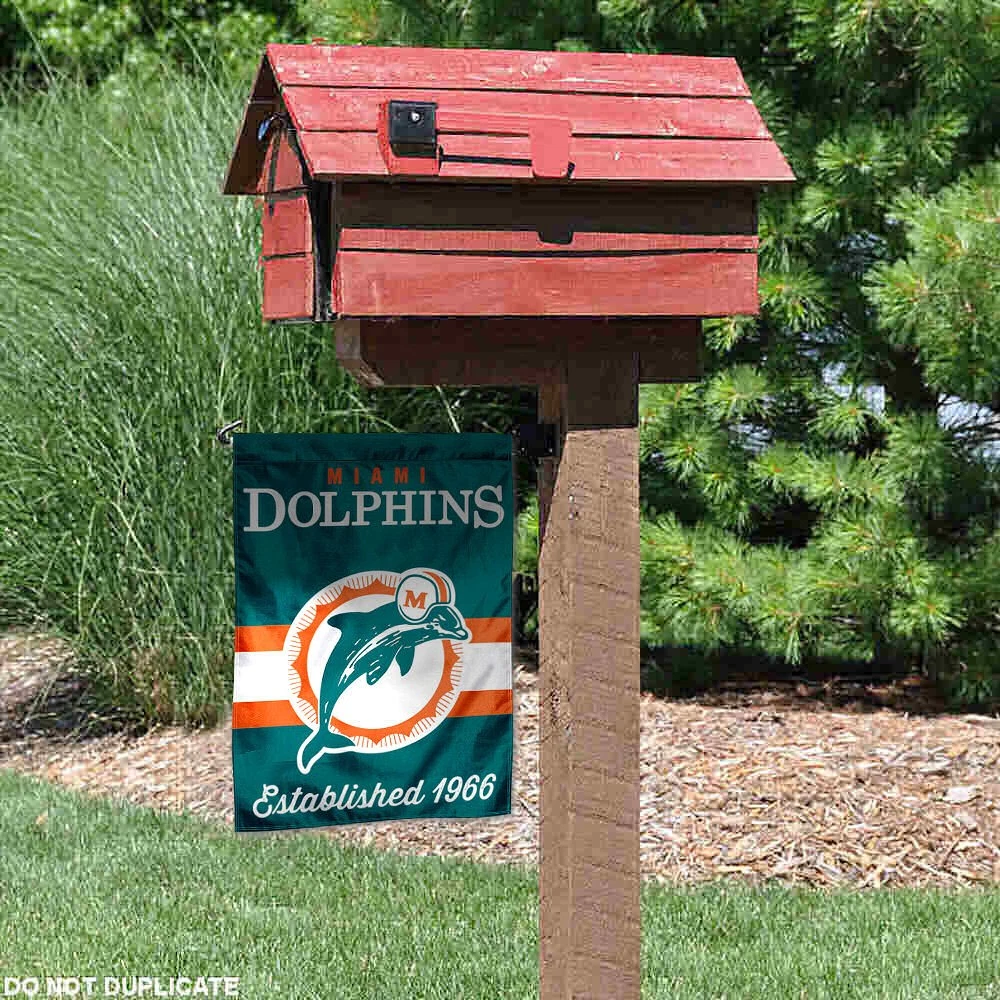 Miami Dolphins Throwback Retro Vintage  Garden Yard Banner Flag