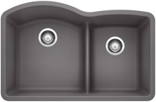 Blanco 441593 Diamond 32" Undermount Double Basin SILGRANIT - Cinder