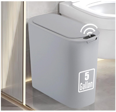 Papelera Automática 5 Gal Sensor Baño Oficina Dormitorio Gris