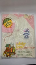 Vintage 70s Baby Sleeper Lullaby Land NOS NIP USA Target Pink Cream Doggie Bow 