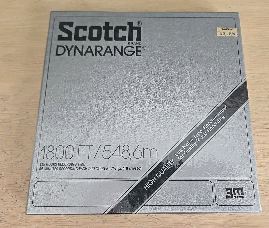 NEW SEALED Scotch Dynarange Recording Tape 1800 Ft Reel to Reel Tape