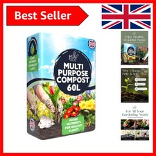 60L Multi Purpose Compost - Compost for Outdoor Plants & Soil for Plants Indo... 0.40 per litre