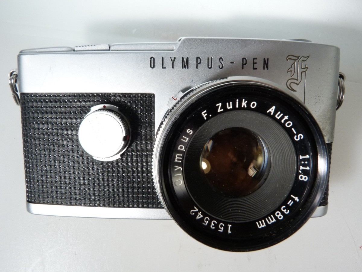 VINTAGE Olympus Pen F Half Frame Film Camera,ZUIKO S 38/1.8 Lens