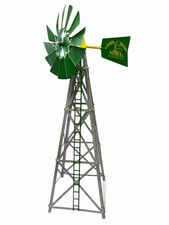 John Deere 17" Model Windmill made of Galvanized Steel New in Box NIB