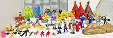 Soldiers, Cowboys, Indians, Misc Action Figures Accessories, Over 60 Items