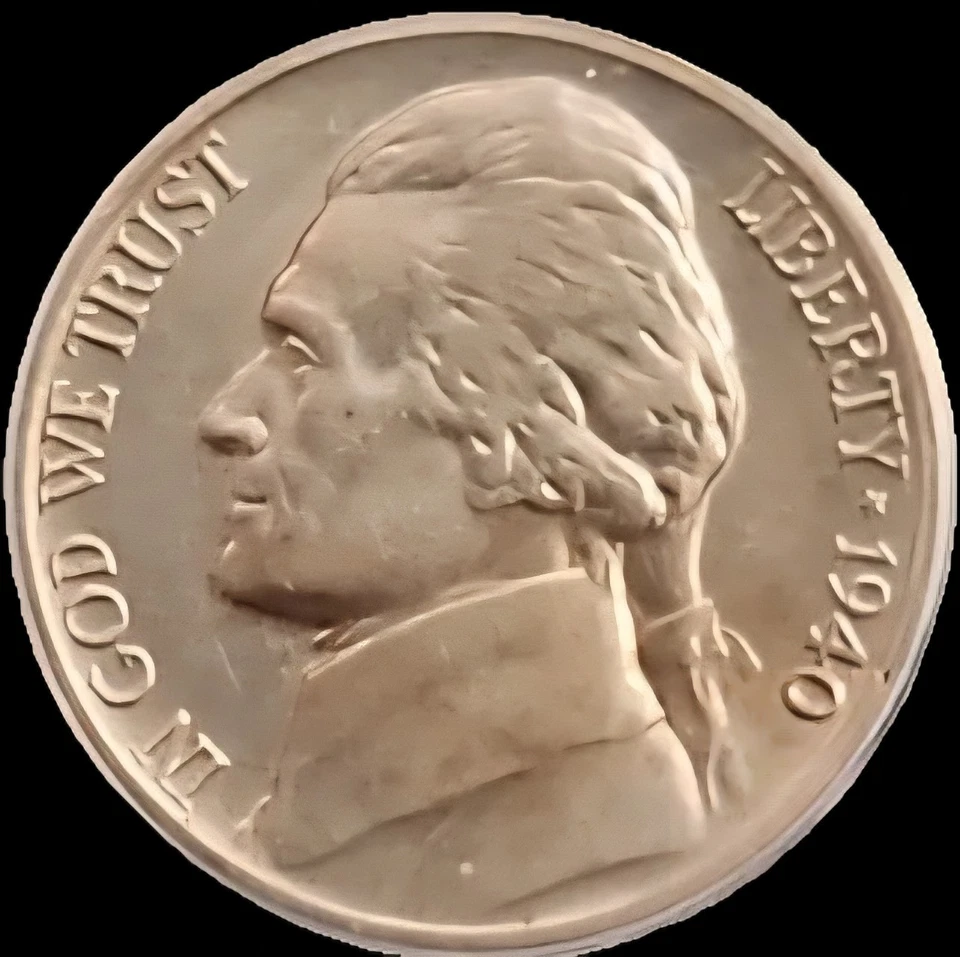 1940 Jefferson Nickel ANACS AU-58 5.5FS Full Steps - Image 3 of 4