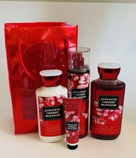 Bath  Body Works Japanese Cherry Blossom 4 Pc Gift Set New - See Description