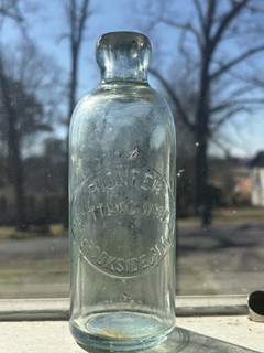 Aqua Brookside Alabama Ala Al Pioneer Bottling Works Hutch Soda Bottle
