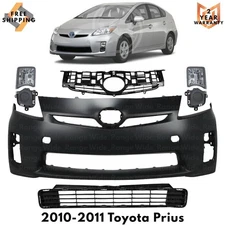 Front Bumper Cover Fascia & Grille Assembly Kit For 2010-2011 Toyota Prius