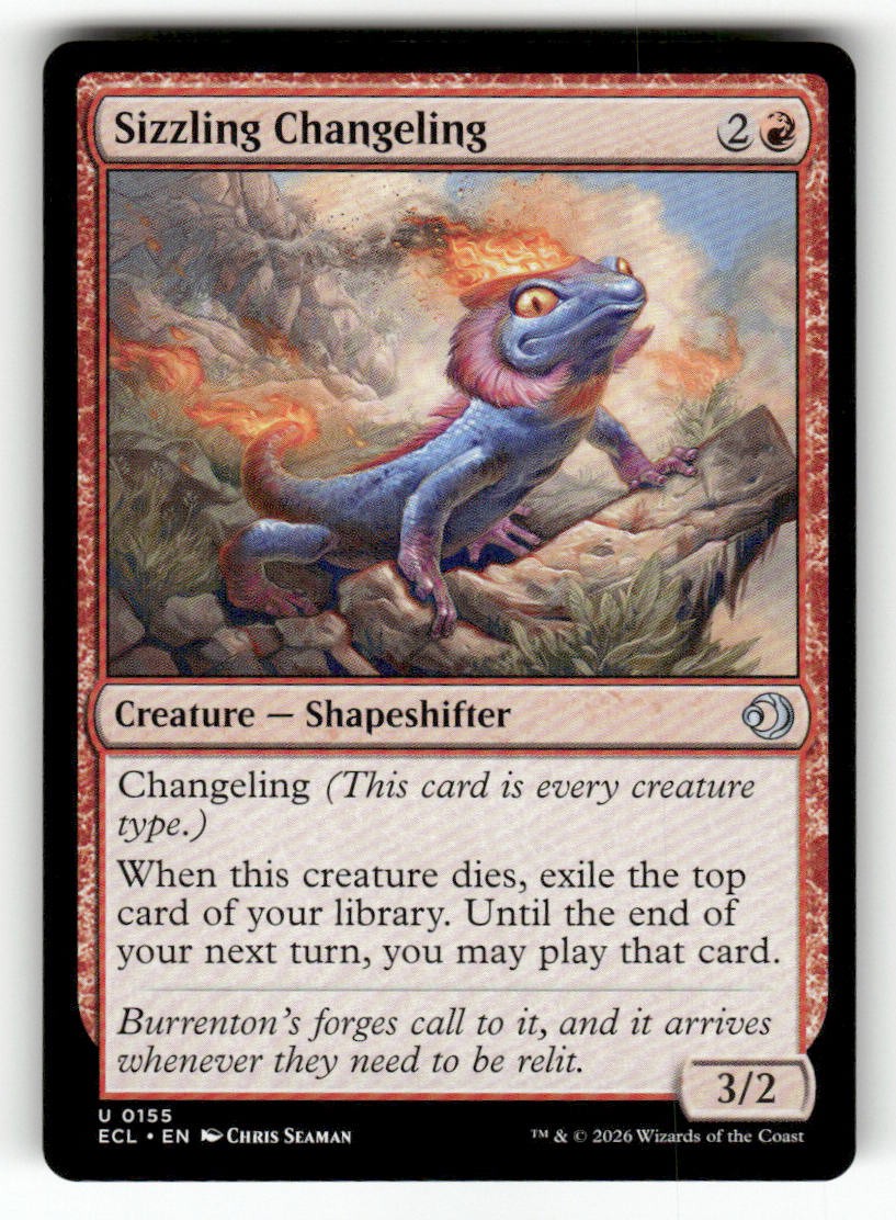 Sizzling Changeling 155 Uncommon Lorwyn Eclipsed Magic: The Gathering Near Mint