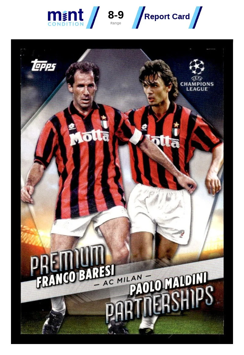 2022 TOPPS UEFA CLUB FRANCO BARESI PP-13 PAOLO MALDINI PREMIUM MCG 9