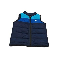 Hurley Quilted Puffer Vest Baby Boy Navy Blue Lined with plush Warm and Soft 18M