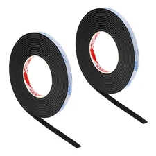 2 Pack 3/8"W x 1/8"T x 16.4Ft EVA Single Sided Foam Tape Black