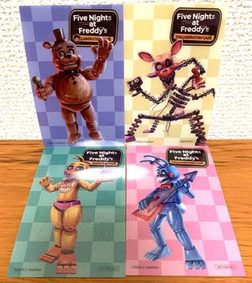 Five Nights at Freddy's Bonus Clear Card Complete Set of 4 Pop Up Limited