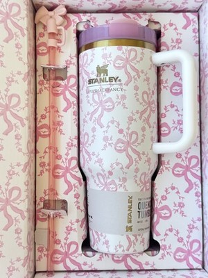 Stanley x LoveShackFancy Quencher Tumbler 40oz - Pink Bow Floral Limited Edition