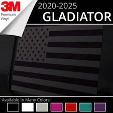 BocaDecals Rear Middle Window American Flag Decal For 2020-2025 Jeep Gladiator