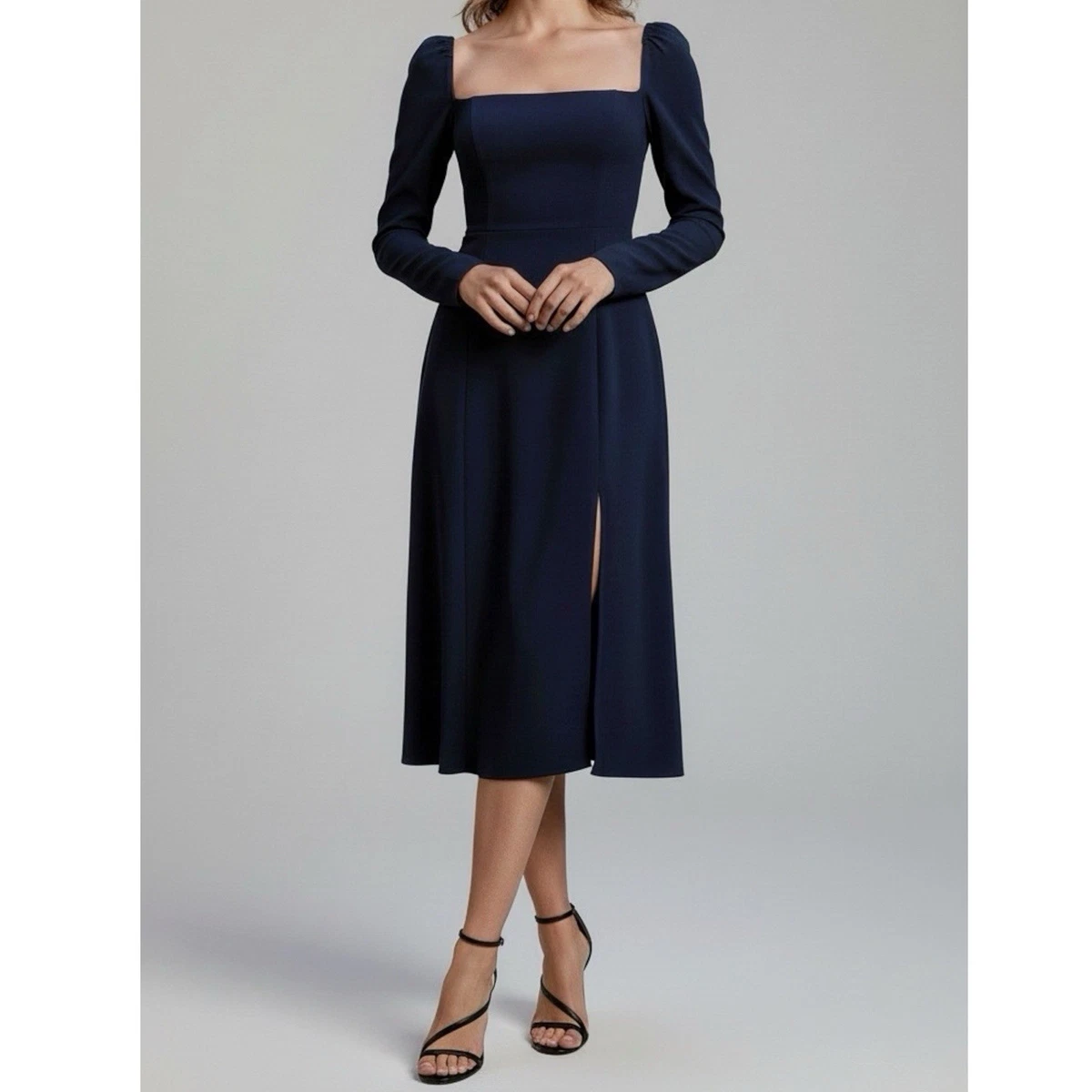 burgundy long dress plus size Everleigh - Burgundy Midi Dress main image 1