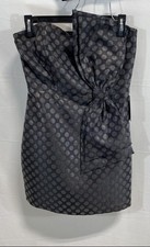 Express Women Black Polka Dot Dress Size 4