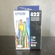 Epson 822 Genuine/Original Inkjet Ink Cartridge Set BK C M Y Black Cyan Magenta