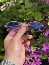 NEW CARTIER SEMI RIMLESS EYEGLASSES PLATINUM FRAME AMETHYST FRANCE AUTHENTIC