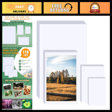 Glossy Photo Paper 110 Sheets - 3.5x5, 4x6, 5x7, 8.5x11 for Inkjet Printers - Ho
