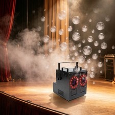 900W 3 in1 Bubble Fog Machine Stage Smoke Bubble Machine RGB LED Light w/ Remote