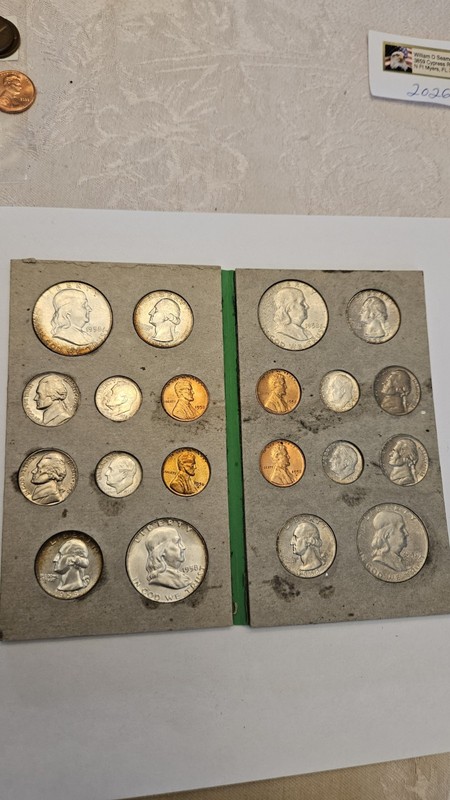 1958 P & D U.S. Double Mint 20 Coin Uncirculated Set - Nicely Toned