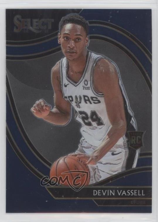 2020-21 Panini Select Courtside Retail Blue Devin Vassell #290 0g90