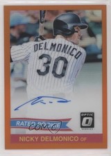2018 Panini Donruss Optic Orange Prizm 51/75 Nick Delmonico Nicky Auto rf2