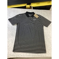Nike Mens Dri-FIT Victory Striped Golf Polo Black White DH0829-010 Size S NEW