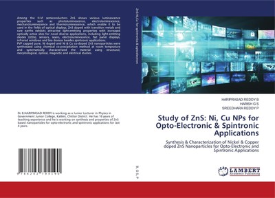 Study of ZnS: Ni, Cu NPs for Opto-Electronic & Spintronic Applications | Buch
