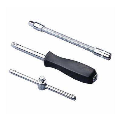 1/4'' Drive Spinner Handle with 1/4'' Drive Sliding T-Handle and Flexible Socke...